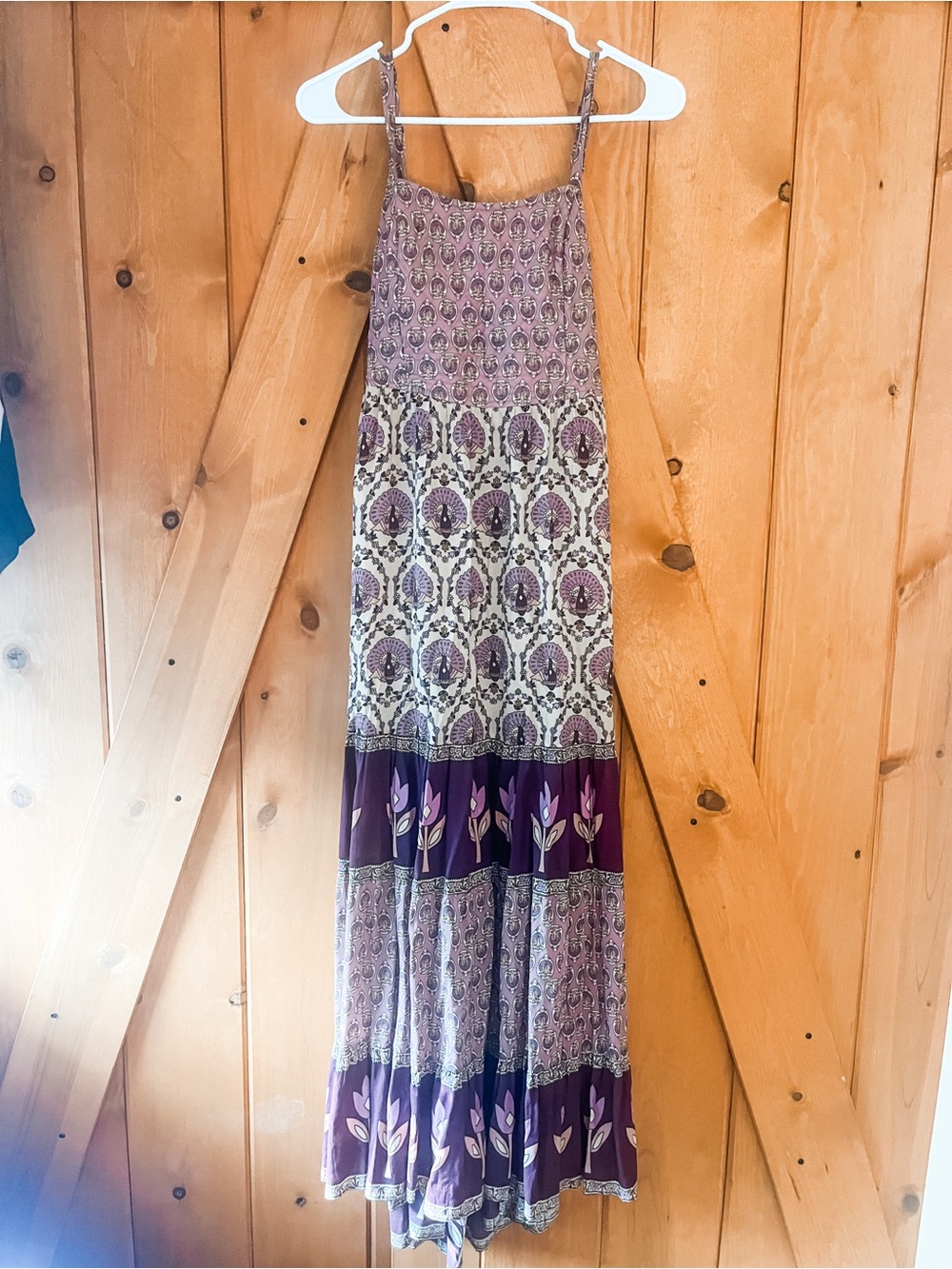 Spell Boho Purple Print Maxi Dress